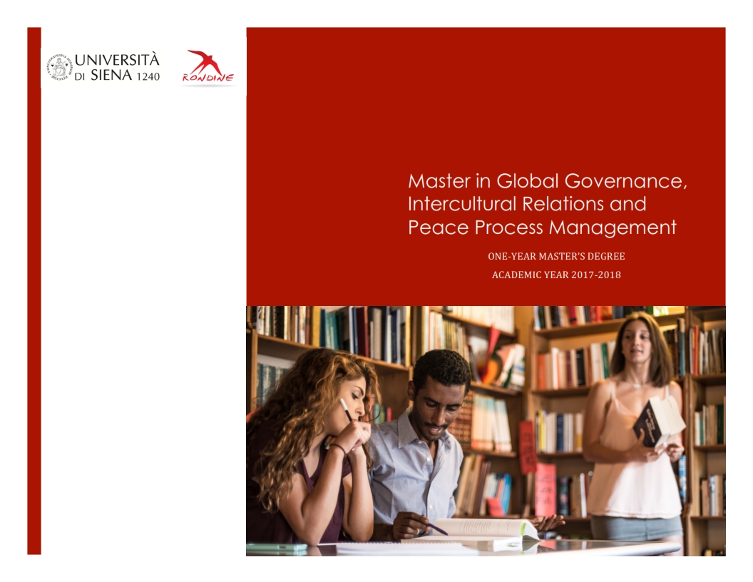 Master in Global Governance, Intercultural Relations and Peace Process Management
