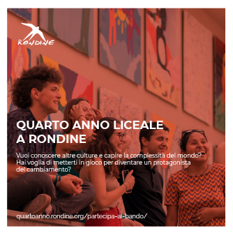 Iscrizioni aperte al Quarto Anno Rondine per studenti di tutta Italia. Il 2023 è il vostro anno!