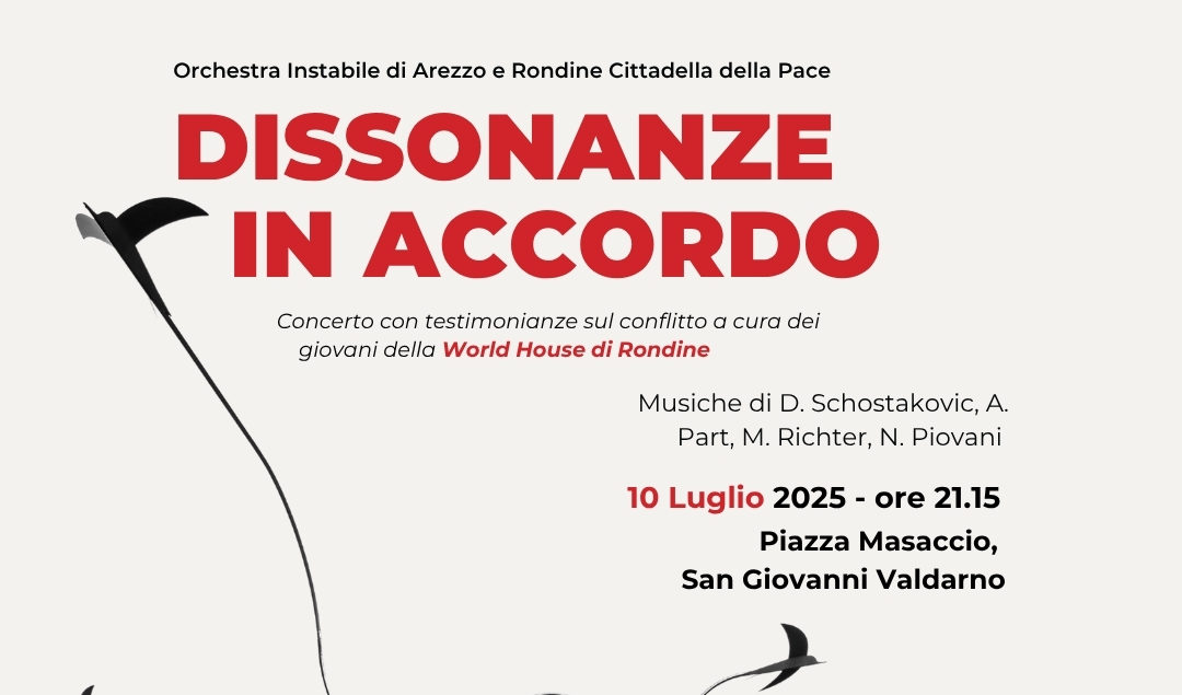 “Dissonanze in accordo”: musica e testimonianze di pace