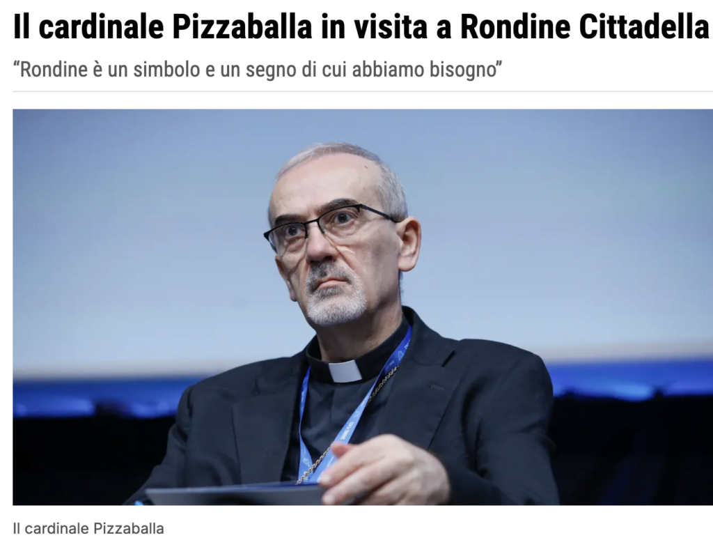 La Nazione – Il cardinale Pizzaballa in visita a Rondine Cittadella della Pace