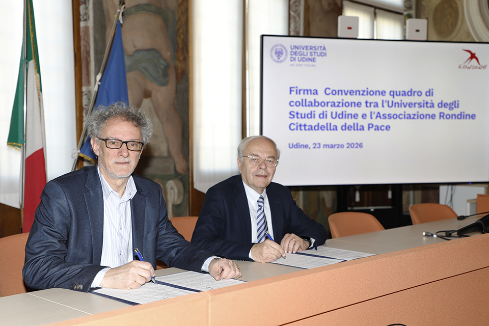Pace, dialogo inclusione e cooperazione internazionale: siglata l’intesa tra l’Università di Udine e l’Associazione Rondine Cittadella della Pace