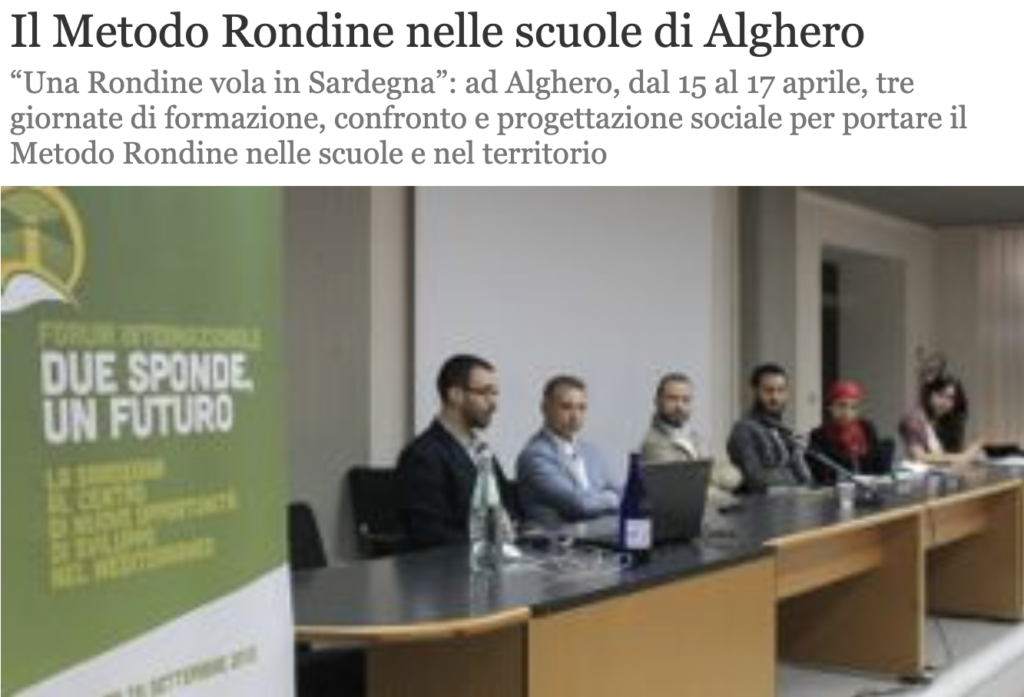 Alguer.it – Il Metodo Rondine nelle scuole di Alghero