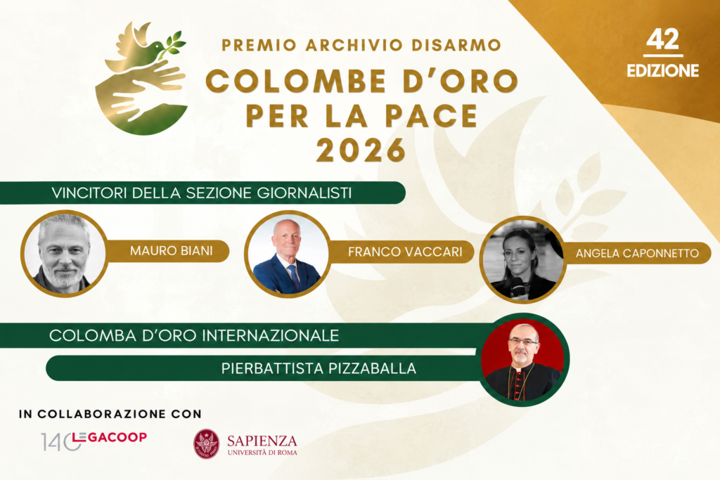 A Franco Vaccari la Colomba d’oro per la Pace 2026