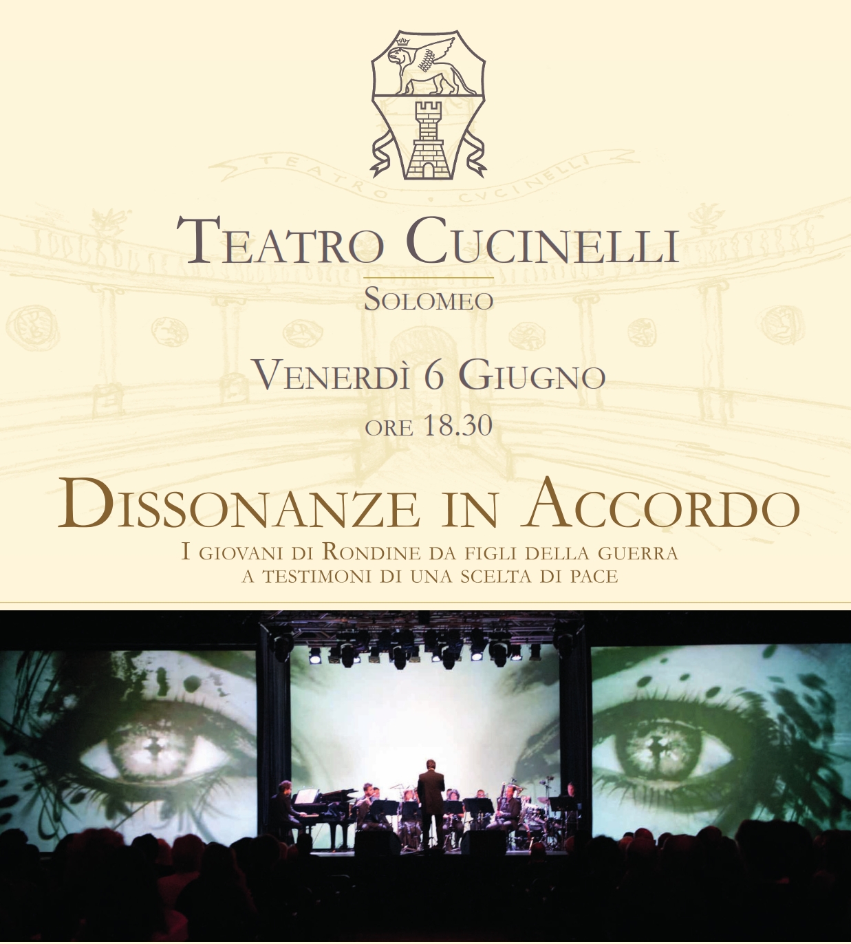 Dissonanze in Accordo in scena il 6 giugno al Teatro Cucinelli