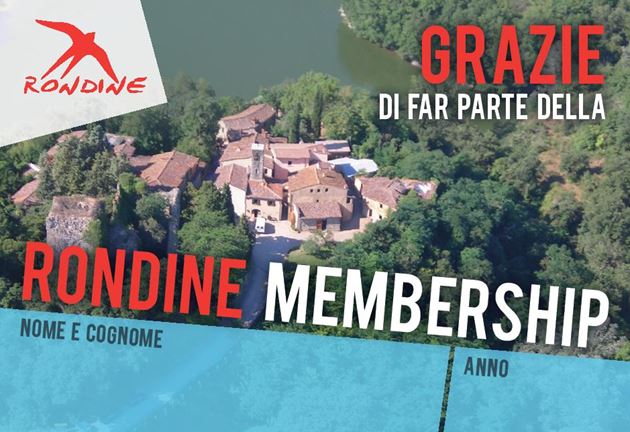 Grazie di far parte della membership di Rondine!
